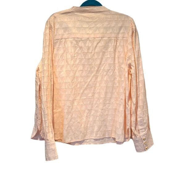 Roller Rabbit Textured Relaxed Long Sleeve Popover Tunic Blush Pink | XL - Picture 3 of 8